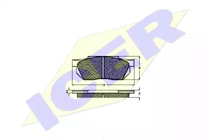 Комплект тормозных колодок 180492 ICER