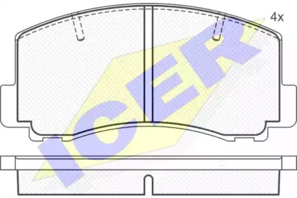 Комплект тормозных колодок 180502 ICER