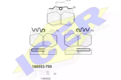 Комплект тормозных колодок 180553-700 ICER