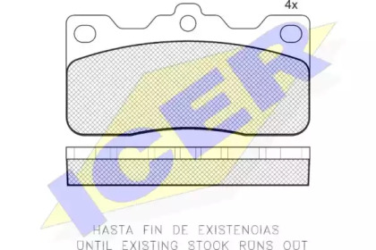 Комплект тормозных колодок 180608 ICER