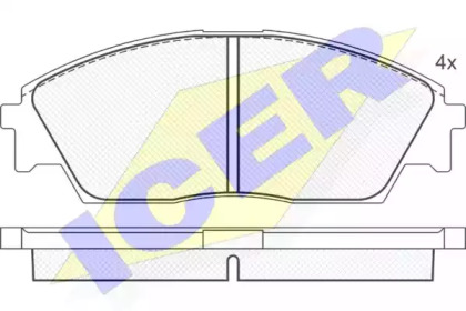 Комплект тормозных колодок 180754 ICER