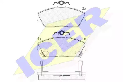 Комплект тормозных колодок 180859 ICER