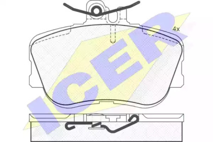 Комплект тормозных колодок 180973 ICER