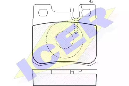 Комплект тормозных колодок 180978 ICER