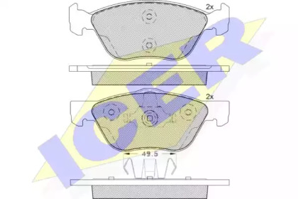 Комплект тормозных колодок 181125-203 ICER