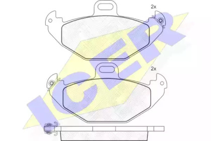 Комплект тормозных колодок 181314 ICER