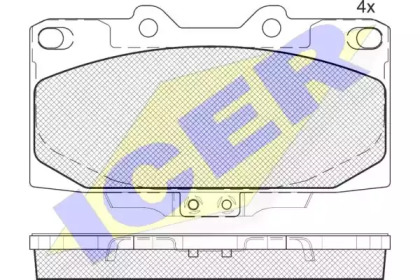 Комплект тормозных колодок 181733-203 ICER