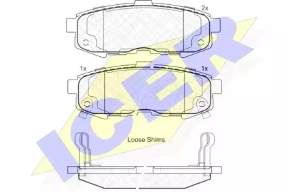 Комплект тормозных колодок 181742 ICER