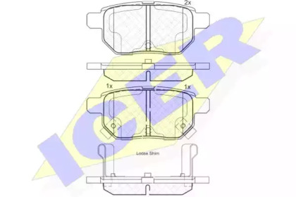 Комплект тормозных колодок 181899 ICER