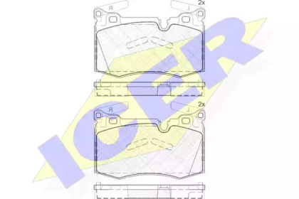 Комплект тормозных колодок 181979 ICER