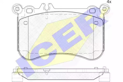Комплект тормозных колодок 182042 ICER
