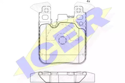 Комплект тормозных колодок 182092 ICER