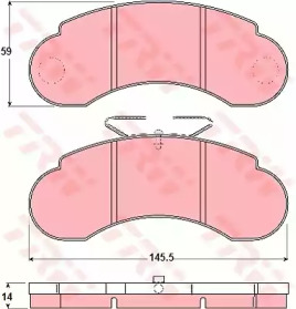Комплект тормозных колодок GDB1114 TRW