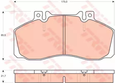 Комплект тормозных колодок GDB1695 TRW