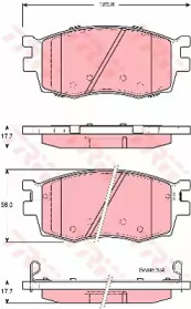 Комплект тормозных колодок GDB3420 TRW