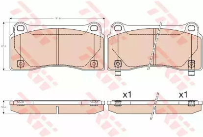 Комплект тормозных колодок GDB3573 TRW