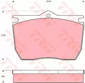 Комплект тормозных колодок GDB5076 TRW