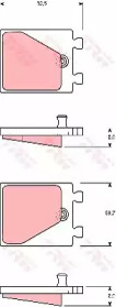 Комплект тормозных колодок GDB563 TRW