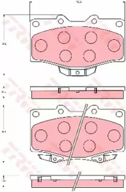 Комплект тормозных колодок GDB7049 TRW