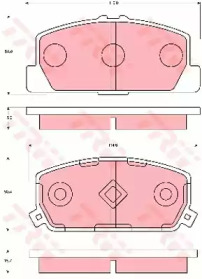 Комплект тормозных колодок GDB7109 TRW