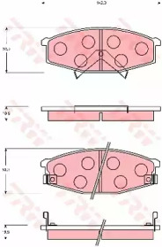 Комплект тормозных колодок GDB7135 TRW