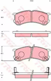 Комплект тормозных колодок GDB7176 TRW