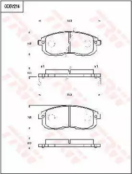 Комплект тормозных колодок GDB7214 TRW