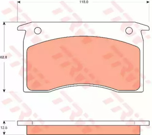 Комплект тормозных колодок GDB7600 TRW