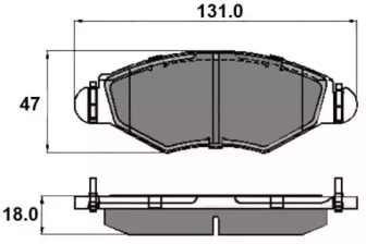 Комплект тормозных колодок NP2198 NATIONAL