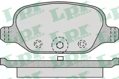 Комплект тормозных колодок 05P872 LPR