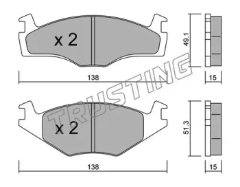 Комплект тормозных колодок 047.0 TRUSTING