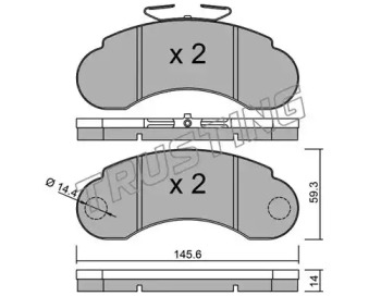 Комплект тормозных колодок 057.0 TRUSTING