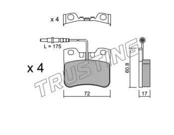 Комплект тормозных колодок 062.0 TRUSTING