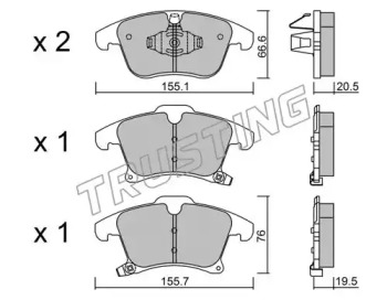 Комплект тормозных колодок 1063.0 TRUSTING