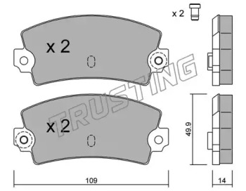 Комплект тормозных колодок 150.1 TRUSTING