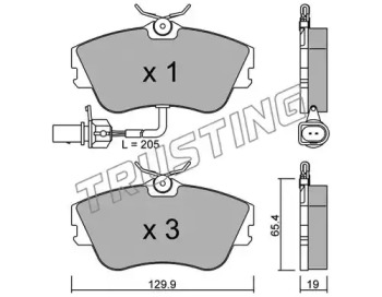 Комплект тормозных колодок 167.1 TRUSTING