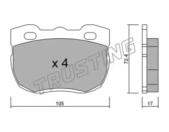Комплект тормозных колодок 180.1 TRUSTING