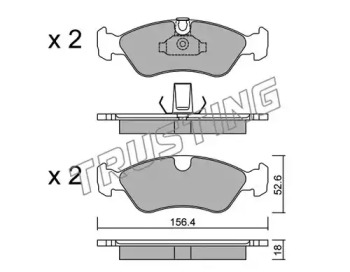 Комплект тормозных колодок 217.0 TRUSTING