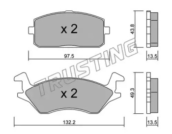 Комплект тормозных колодок 243.0 TRUSTING