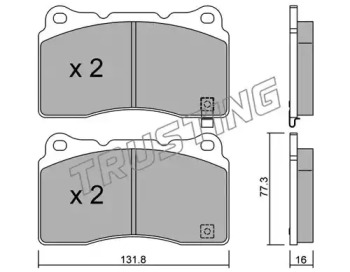 Комплект тормозных колодок 297.5 TRUSTING