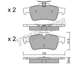 Комплект тормозных колодок 346.1 TRUSTING
