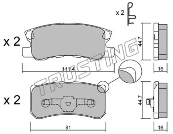 Комплект тормозных колодок 415.1 TRUSTING