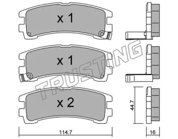 Комплект тормозных колодок 423.0 TRUSTING
