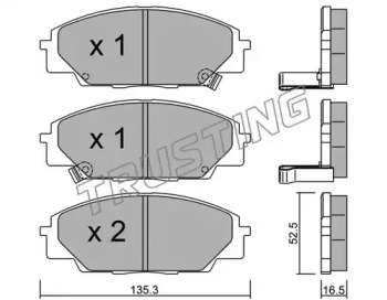 Комплект тормозных колодок 450.0 TRUSTING