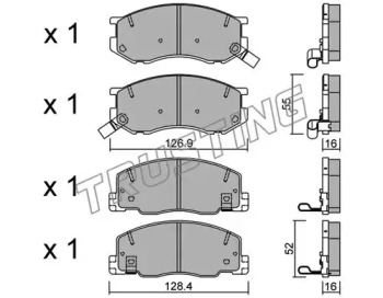 Комплект тормозных колодок 472.0 TRUSTING