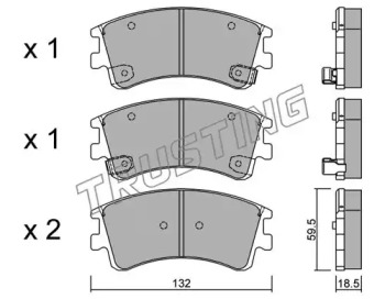 Комплект тормозных колодок 492.0 TRUSTING