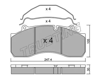 Комплект тормозных колодок 610.0 TRUSTING