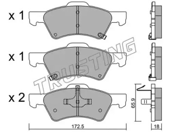 Комплект тормозных колодок 639.0 TRUSTING