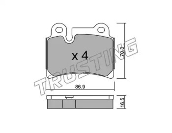 Комплект тормозных колодок 676.0 TRUSTING