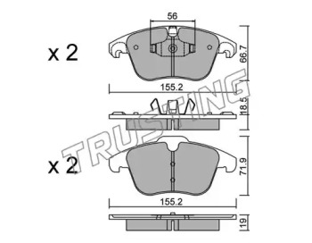 Комплект тормозных колодок 691.3 TRUSTING